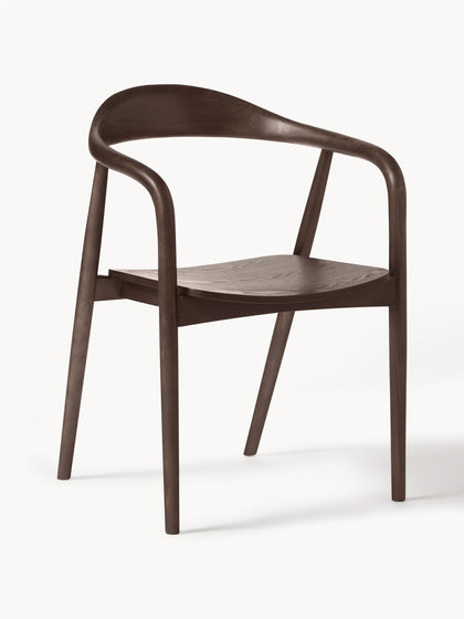 Westwing Silla Con Reposabrazos De Madera Angelina