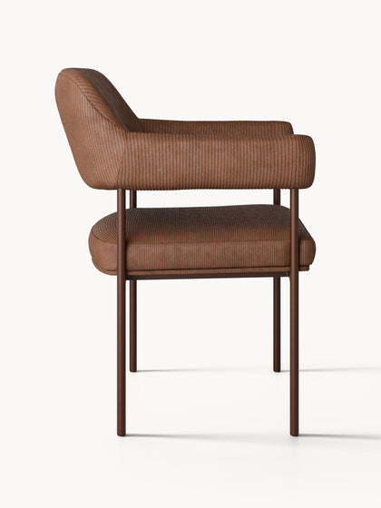 Westwing Silla Con Reposabrazos De Pana Zoe