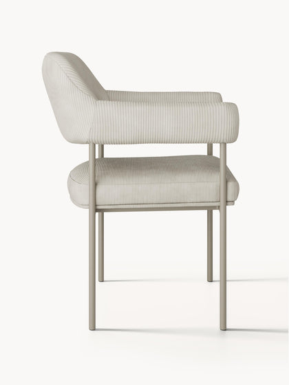 Westwing Silla Con Reposabrazos De Pana Zoe