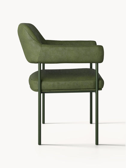 Westwing Silla Con Reposabrazos De Pana Zoe