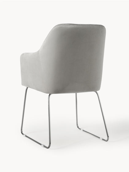 Westwing Silla Con Reposabrazos De Terciopelo Isla