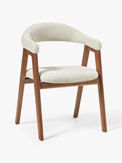 Westwing Silla con reposabrazos tapizada Nik