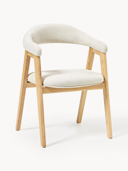 Westwing Silla con reposabrazos tapizada Nik