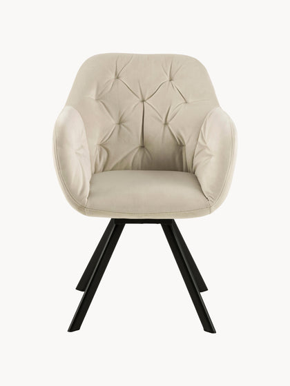 Westwing Silla Con Repozabrazos De Terciopelo Lola