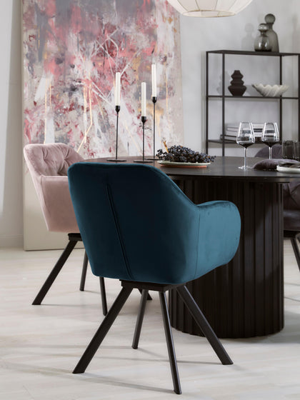 Westwing Silla Con Repozabrazos De Terciopelo Lola