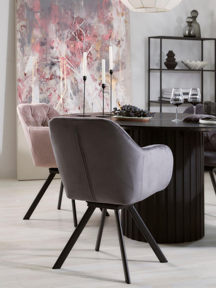 Westwing Silla Con Repozabrazos De Terciopelo Lola