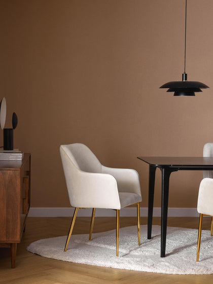 Westwing Silla Con Resposabrazos En Terciopelo Ava