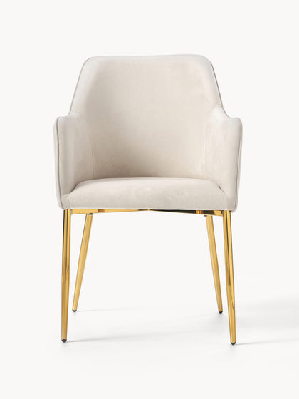 Westwing Silla Con Resposabrazos En Terciopelo Ava