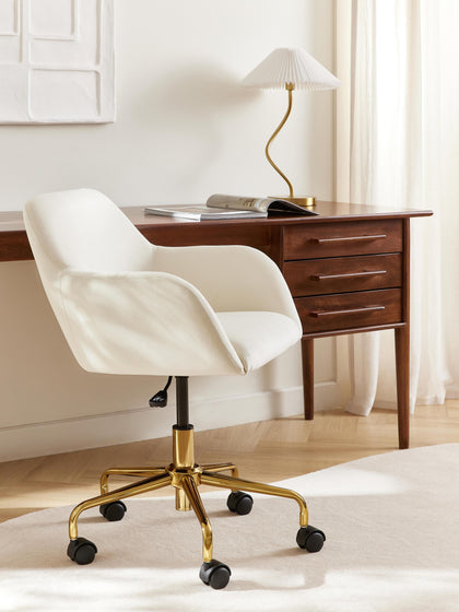 Westwing Silla De Escritorio De Terciopelo Lucie