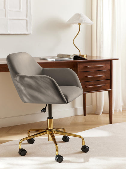 Westwing Silla De Escritorio En Terciopelo Lucie