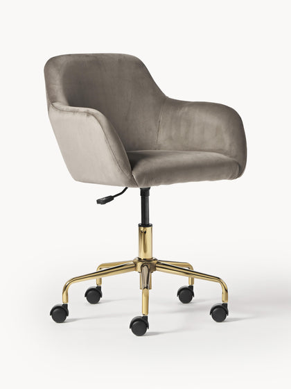 Westwing Silla de escritorio en terciopelo Lucie