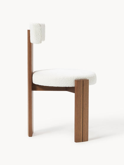 Westwing Silla De Madera Con Tapizado Bouclé Katya
