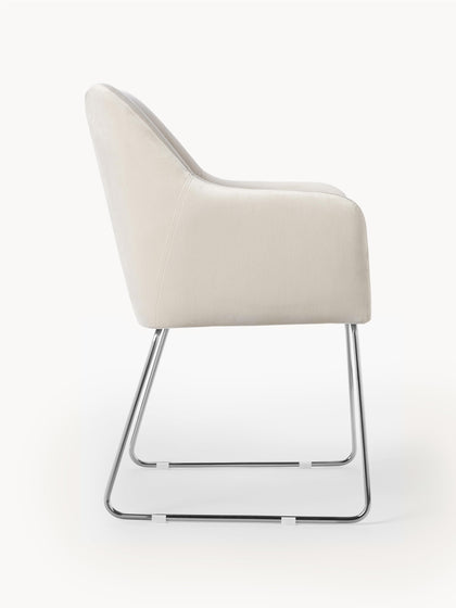 Westwing Silla De Terciopelo Con Reposabrazos Isla