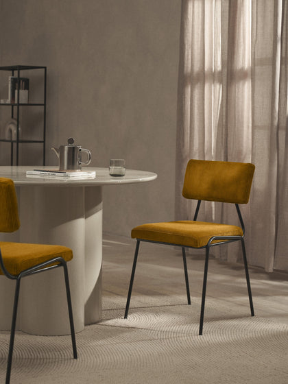 Westwing Silla Tapizada En Pana Mats 2 uds