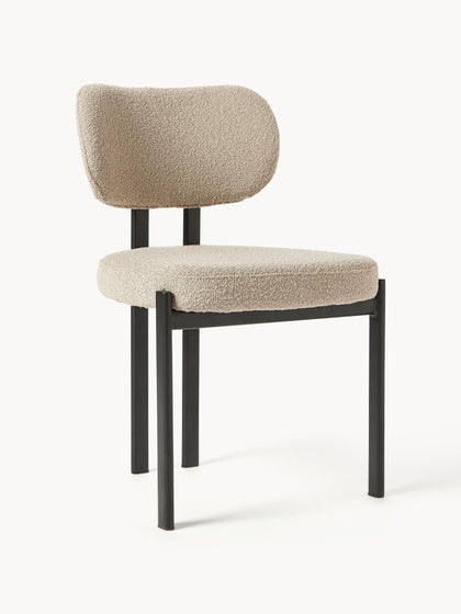 Westwing Silla tapizada en tejido bouclé Adrien