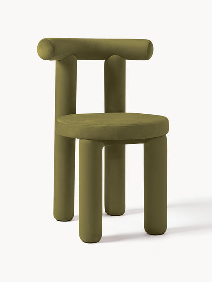 Westwing Silla tapizada en terciopelo Calan