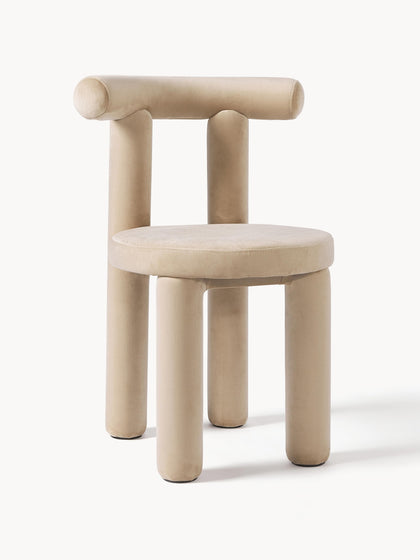 Westwing Silla tapizada en terciopelo Calan