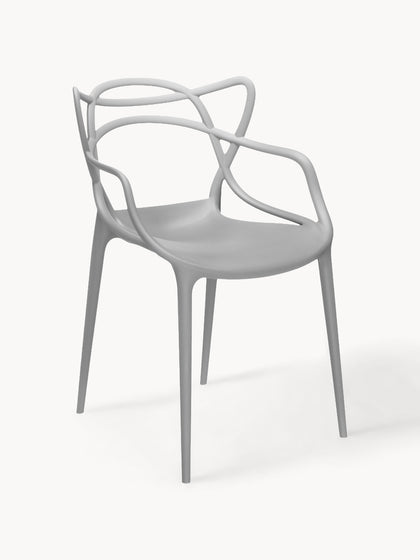 Westwing Sillas con reposabrazos Masters 2 uds