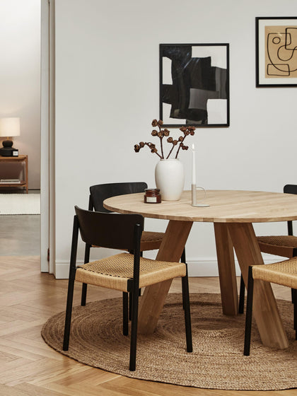 Westwing Sillas De Madera Y Ratán Danny 2 uds