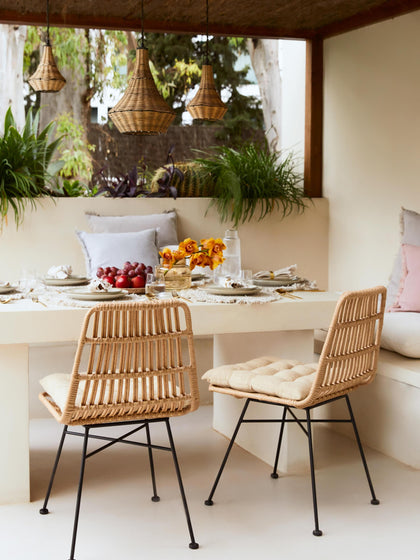 Westwing Sillas De Ratán Costa 2 uds