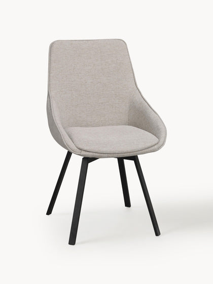 Westwing Sillas giratorias tapizadas Alison 2 uds