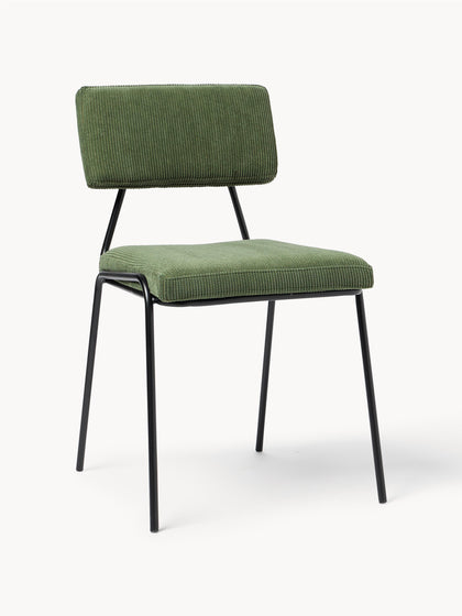 Westwing Sillas tapizadas de pana Mats 2 uds