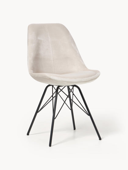 Westwing Sillas tapizadas de terciopelo Eris 2 uds