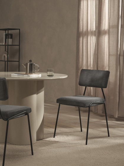 Westwing Sillas Tapizadas En Pana Mats 2 uds