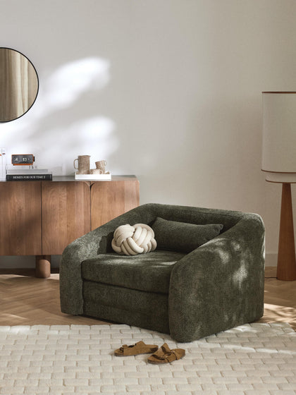 Westwing Sillón Cama De Borreguillo Bouclé Eliot