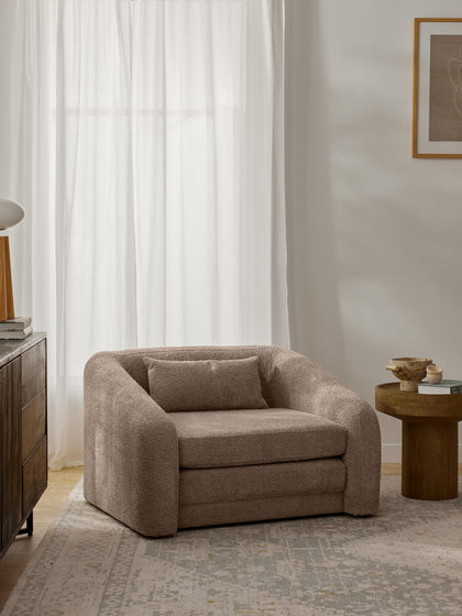 Westwing Sillón Cama De Borreguillo Bouclé Eliot