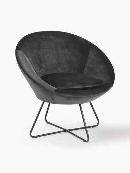 Westwing Sillón cóctel de terciopelo Center