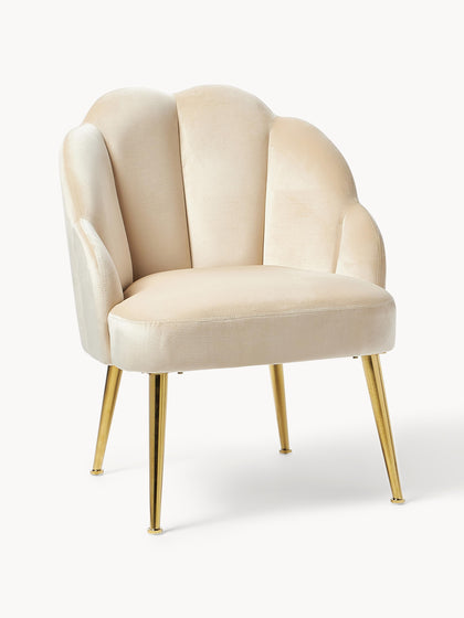 Westwing Sillón cóctel de terciopelo Helle