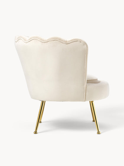 Westwing Sillón Cóctel De Terciopelo Oyster