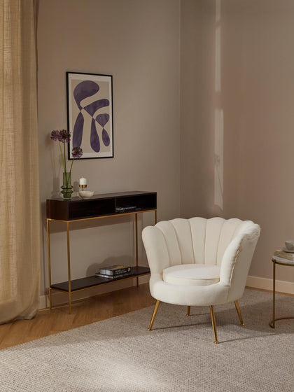 Westwing Sillón Cóctel En Tejido Bouclé Oyster