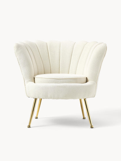 Westwing Sillón Cóctel En Tejido Bouclé Oyster