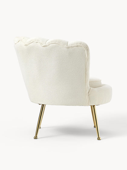 Westwing Sillón Cóctel En Tejido Bouclé Oyster