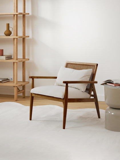 Westwing Sillón De Madera De Caucho Manuell