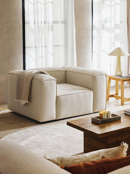 Westwing Sillón De Mezcla De Lino Lennon