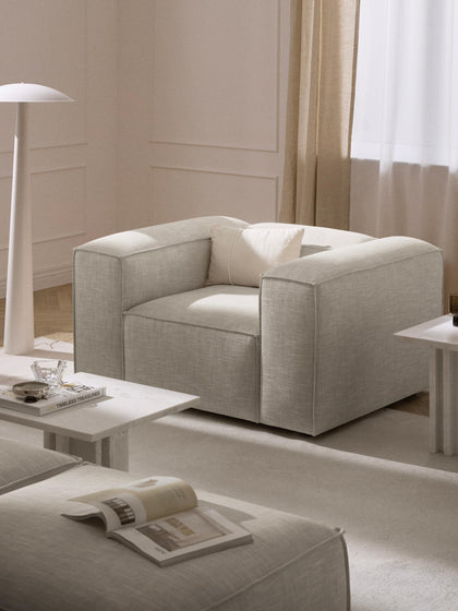 Westwing Sillón De Mezcla De Lino Lennon