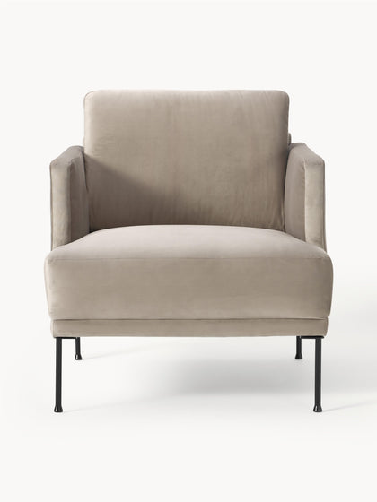 Westwing Sillón De Terciopelo Fluente