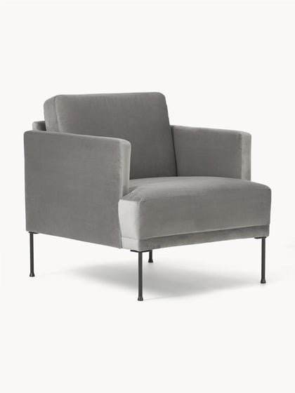 Westwing Sillón de terciopelo Fluente