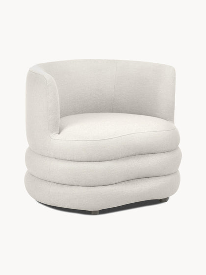 Westwing Sillón en tejido bouclé de diseño Solomon