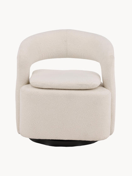 Westwing Sillón Giratorio En Tejido Bouclé Laurel