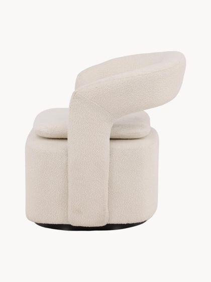 Westwing Sillón Giratorio En Tejido Bouclé Laurel