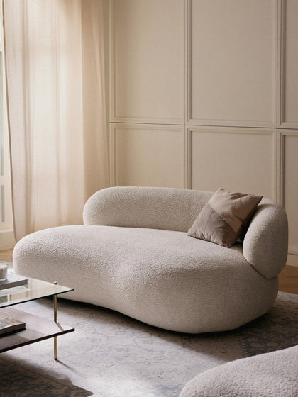 Westwing Sofá De Borreguillo Bouclé Alba (2 Plazas)