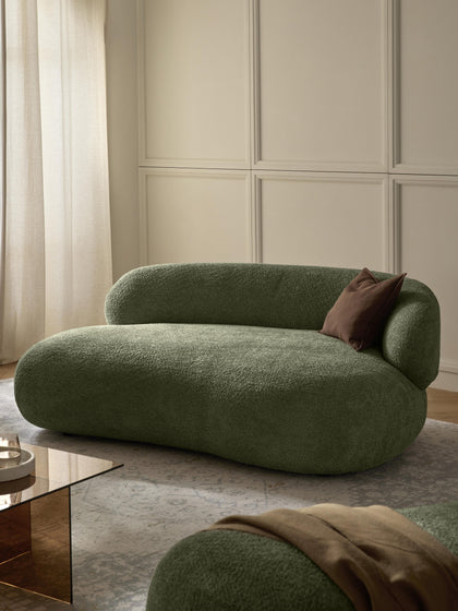 Westwing Sofá De Borreguillo Bouclé Alba (2 Plazas)