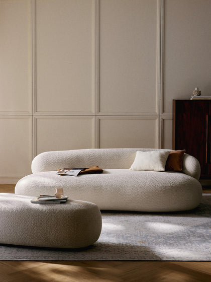 Westwing Sofá De Borreguillo Bouclé Alba (3 Plazas)