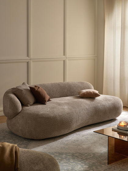 Westwing Sofá De Borreguillo Bouclé Alba (3 Plazas)