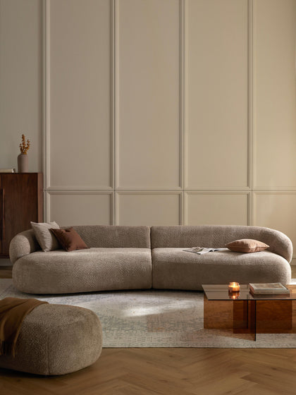 Westwing Sofá De Borreguillo Bouclé Alba (4 Plazas)