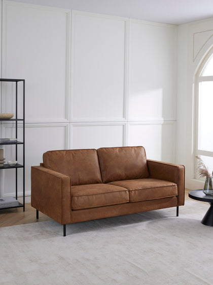 Westwing Sofá De Cuero Reciclado Hunter (2 plazas)